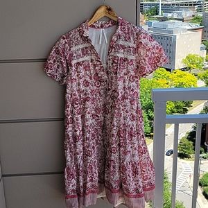 Anthropologie Georgina Tiered Shirtdress, S